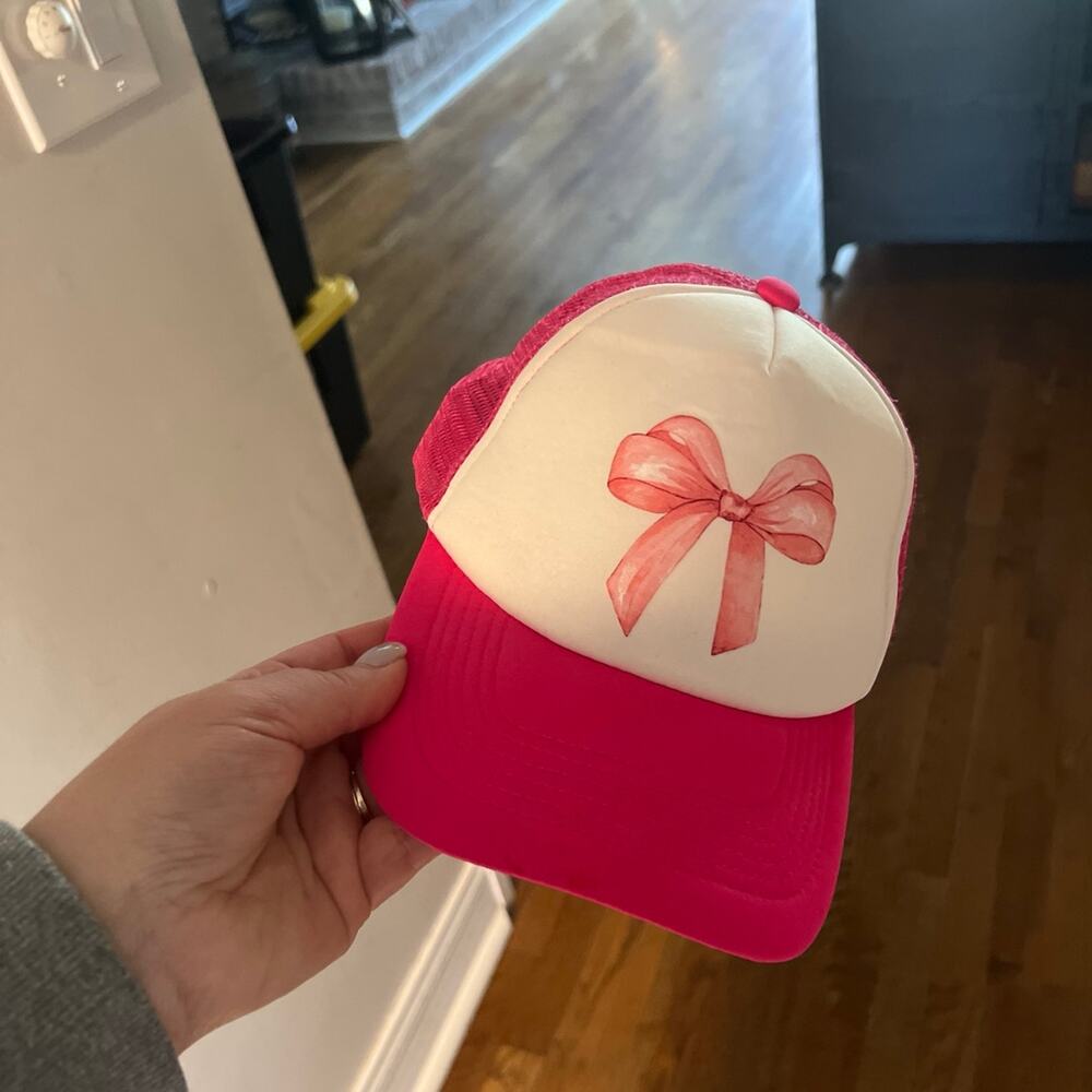 Boutique, pink ribbon, hat, adjustable women’s